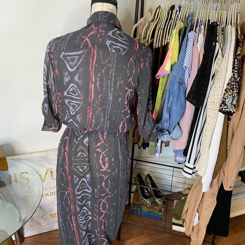 Purple button down maxi dress - Picture 2 of 4